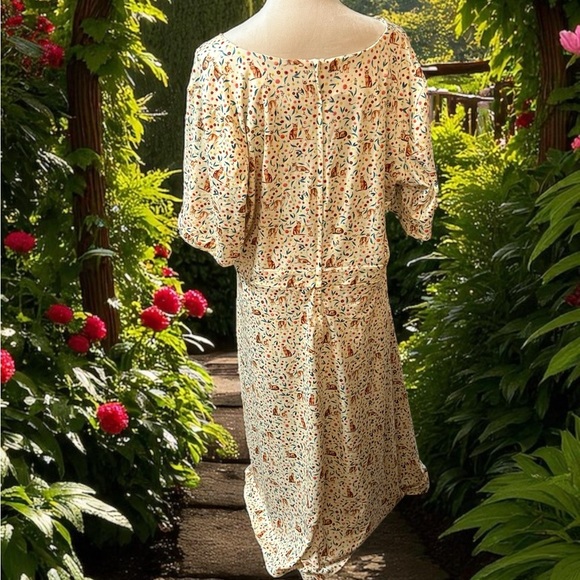 Chic Multicolor Print Midi Dress - Picture 3 of 6